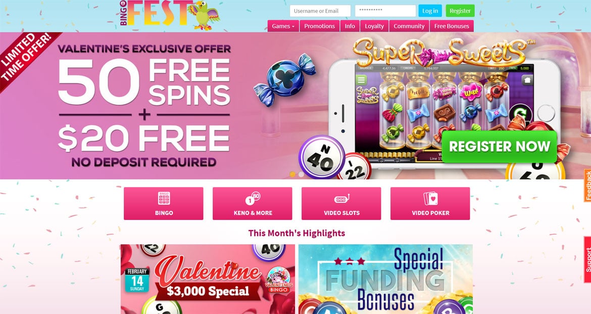 bingo fest casino no deposit bonus