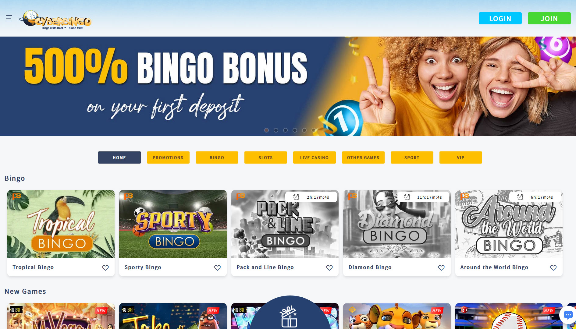 Cyber Bingo 20 No Deposit Bingo + 100 FREE Spins